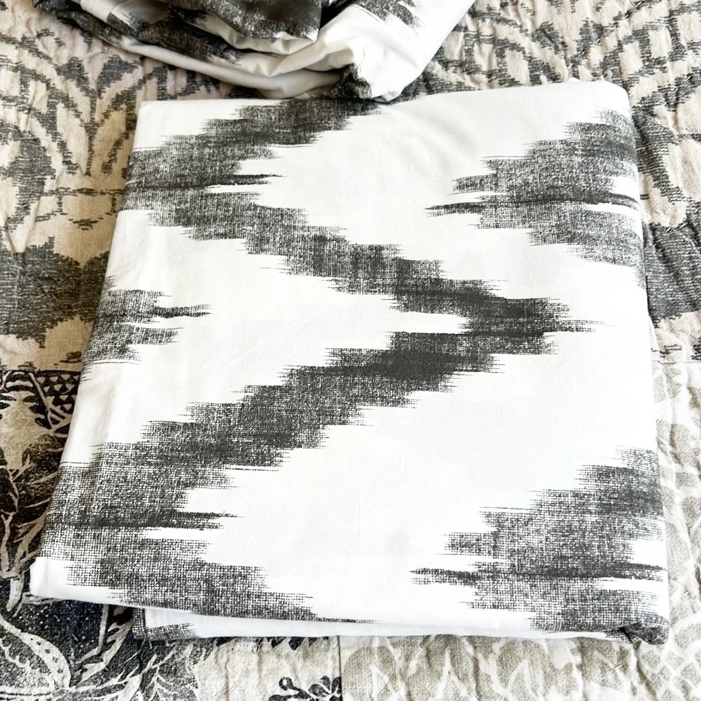 Two Twins Duvet Chevron-motif bedding from Dwell, West Elm